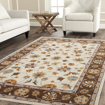 Handmade Carpets for Living Room Bedroom & Hall in traditional design.