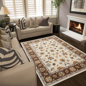 Handmade Carpets for Living Room Bedroom & Hall in traditional design.
