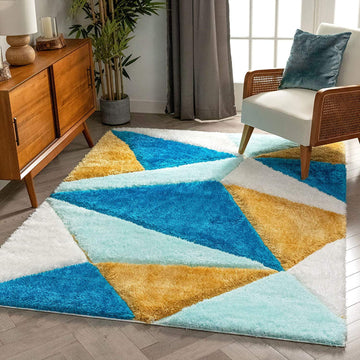 Handmade Shaggy Carpets for Living Room Bedroom & Hall in modern design.