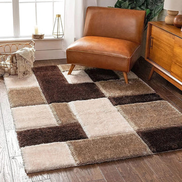 Handmade Shaggy Carpets for Living Room Bedroom & Hall in modern design.