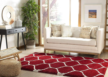 Handmade Shaggy Carpets for Living Room Bedroom & Hall in Moroccan design.