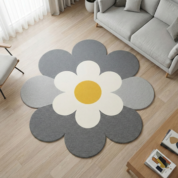 BloomSoft™ Flower-Shaped Modern Area Rug | Soft Minimal Floral Carpet for Living Room, Kids Room & Cozy Home Décor
