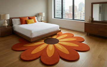 SunPetal™ Large Flower-Shaped Kids Play Rug | Soft Plush Carpet for Nursery, Playroom & Learning Spaces