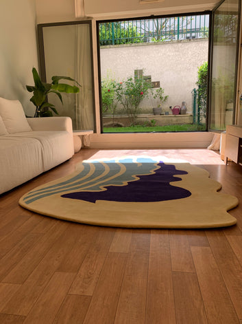 Handmade Carpets for Living Room Bedroom & Hall in irregular shape and design.