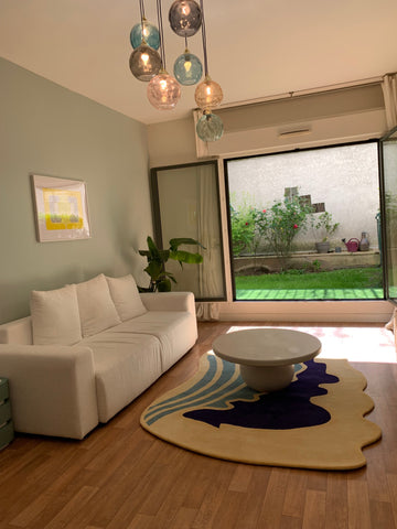 Handmade Carpets for Living Room Bedroom & Hall in irregular shape and design.