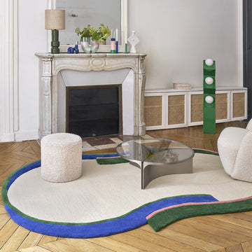 Handmade Carpets for Living Room Bedroom & Hall in irregular shape and design.