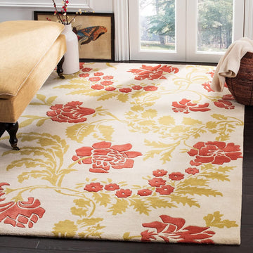 Handmade Carpets for Living Room Bedroom & Hall in floral design.