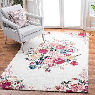 Handmade Carpets for Living Room Bedroom & Hall in floral design.