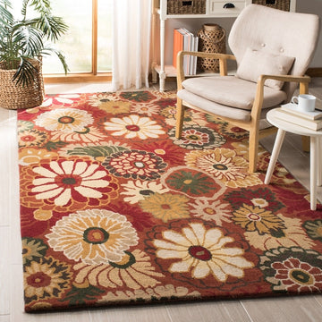 Handmade Carpets for Living Room Bedroom & Hall in floral design.