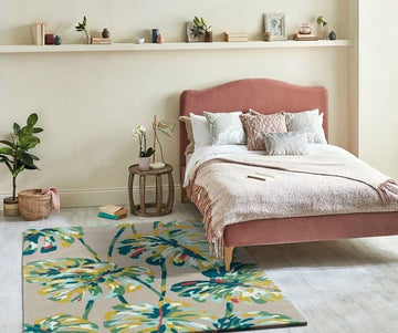 Handmade Carpets for Living Room Bedroom & Hall in floral design.