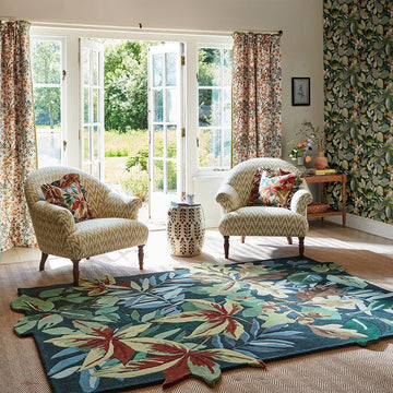 Handmade Carpets for Living Room Bedroom & Hall in floral design.