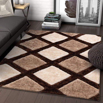 Handmade Shaggy Carpets for Living Room Bedroom & Hall in modern design.