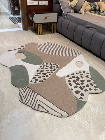 Handmade Carpets for Living Room Bedroom & Hall in irregular shape and design.