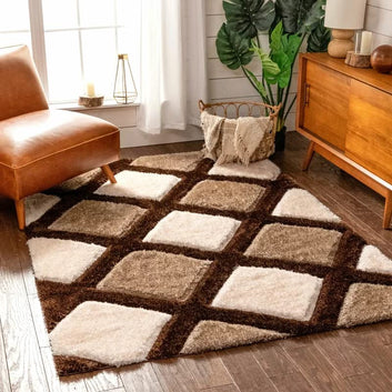 Handmade Shaggy Carpets for Living Room Bedroom & Hall in modern design.